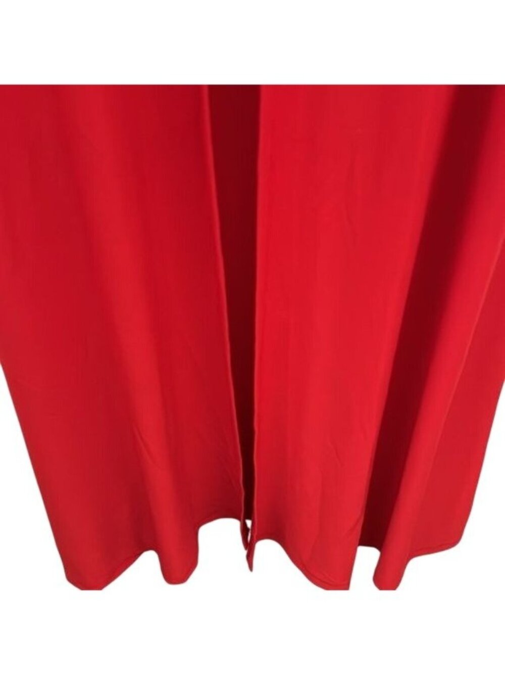 Red Venus Long Sleeve Jumpsuit With Open Front Skirt Overlay Strappy Neckline & - Picture 8 of 12